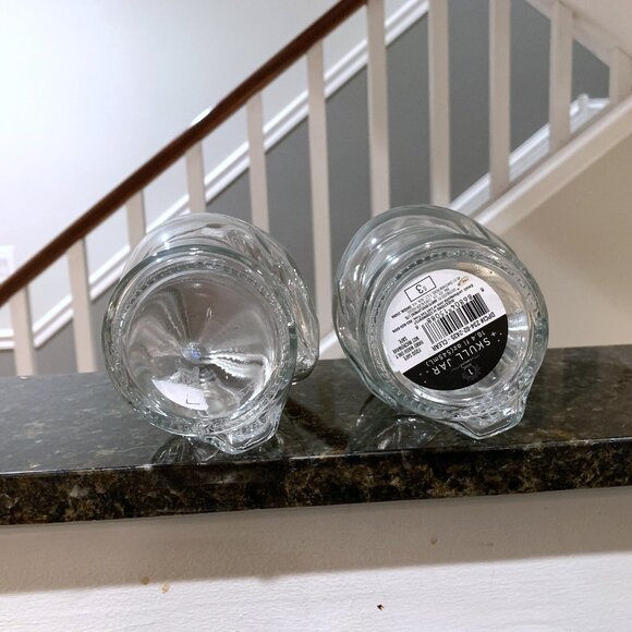 Set of 4 Glass Skull Jars Skeleton Candy Dish NEW Halloween Decor Target 2024 - Picture 8 of 8
